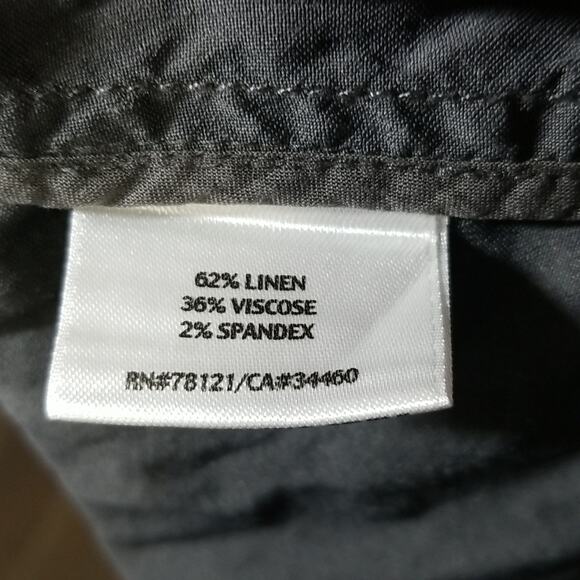 Eileen Fisher Grey Linen blend open front jacket - Picture 6 of 8